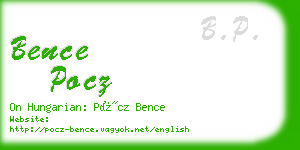 bence pocz business card